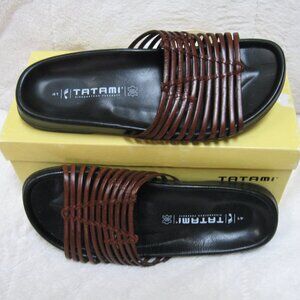 Birkenstock TATAMI slide with thin leather strapping  EU 41 Narrow US W 9.5 M 7.